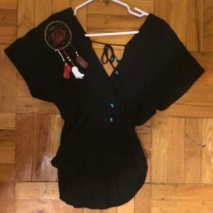 BUILT BY WENDY dreamcatcher boho blouse top